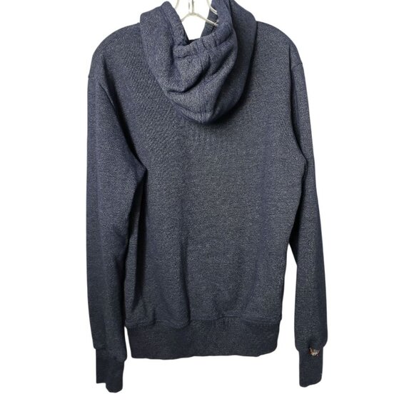 Superdry Grit Tab Vtg Hoodie Pullover With Drawstrings Navy Blue Large - Picture 2 of 14